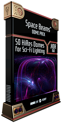 The Space Beams - Dome Pack is a collection of 50 unique 360-degree images (.HDR format). Perfect for cosmic renders! Sci-Fi \ Space theme for landscapes, reflections and lighting of your project. Bring life to your render with beams lighting.